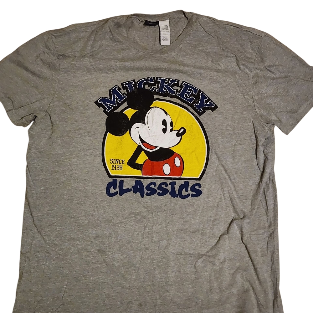 Disney Gray Short Sleeve Tee with Classic Design 2x